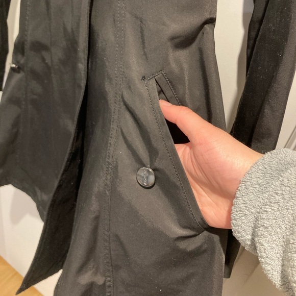 Laundry by Shelli Segal black A line skirted trench coat - Picture 5 of 10